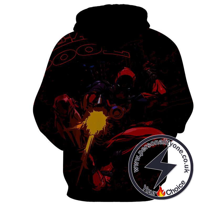 Deadpool Fire - Deadpool 3D - Hoodies